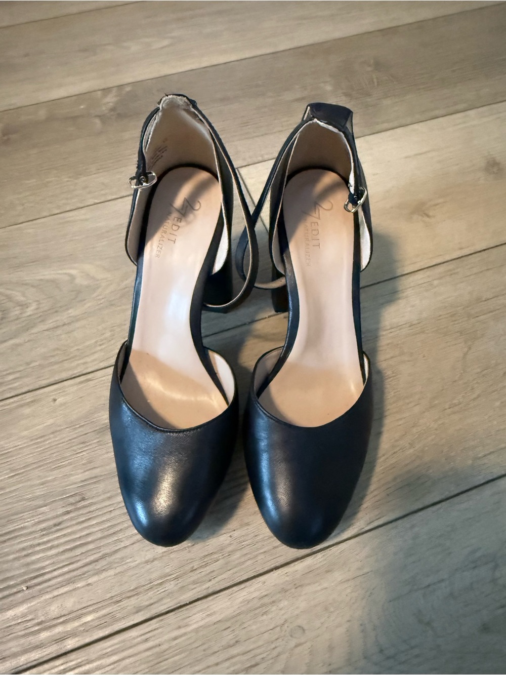 Naturalizer Black Ankle-Strap Pumps